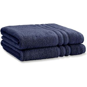 Catherine Lansfield Navy Zero Twist Bath Sheet Pair Catherine Lansfield Navy Zero Twist Bath Sheet Pair