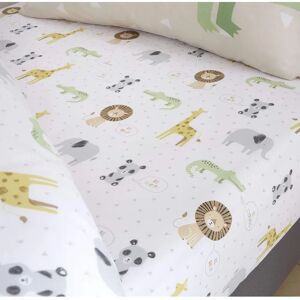 Catherine Lansfield Roarsome Animals Fitted Sheet - Kids Safari Bedding Catherine Lansfield Roarsome Animals Fitted Sheet - Kids Safari Bedding