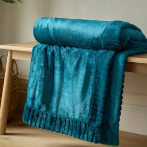 Catherine Lansfield Velvet Faux Fur Throw - 150x200cm - Teal Catherine Lansfield Velvet Faux Fur Throw - 150x200cm - Teal