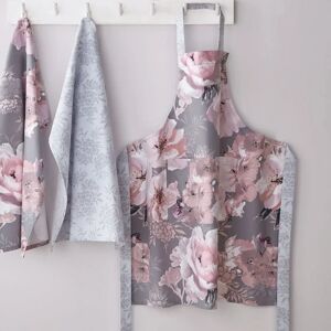 Catherine Lansfield Grey Floral Cotton Apron - Apron Catherine Lansfield Grey Floral Cotton Apron - Apron
