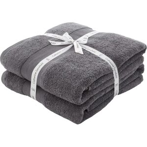 Catherine Lansfield Charcoal Anti-bacterial Cotton Towels - Towels Catherine Lansfield Charcoal Anti-bacterial Cotton Towels - Towels