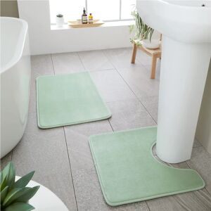 Catherine Lansfield Memory Foam Bath Set - Bath & Pedestal Mat Catherine Lansfield Memory Foam Bath Set - Bath & Pedestal Mat