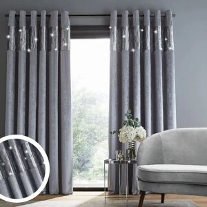 Catherine Lansfield Crushed Velvet Glamour Sequin Curtains - Curtain Catherine Lansfield Crushed Velvet Glamour Sequin Curtains - Curtain