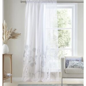 Catherine Lansfield Meadowsweet Floral White Curtain Panel - Curtain Panel Catherine Lansfield Meadowsweet Floral White Curtain Panel - Curtain Panel