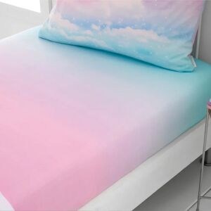 Catherine Lansfield Pink Ombre Rainbow Clouds Fitted Sheet - Bed Linen Catherine Lansfield Pink Ombre Rainbow Clouds Fitted Sheet - Bed Linen