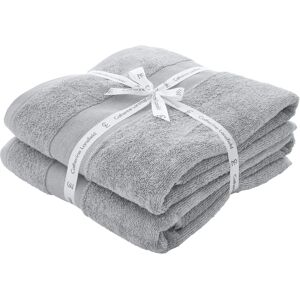 Catherine Lansfield Silver Cotton Towels - Bath Sheet 2 Pack Catherine Lansfield Silver Cotton Towels - Bath Sheet 2 Pack