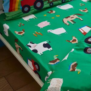 Catherine Lansfield Kids Farmyard Animals Green Double Fitted Sheet - Fitted Sheet Catherine Lansfield Kids Farmyard Animals Green Double Fitted Sheet - Fitted Sheet