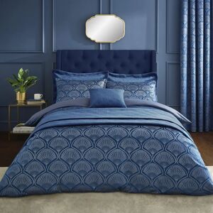 Catherine Lansfield Art Deco Pearl Duvet Cover Bedding Set Navy Blue - Bedding Set Catherine Lansfield Art Deco Pearl Duvet Cover Bedding Set Navy Blue - Bedding Set