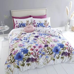 Catherine Lansfield Countryside Floral Pink Blue Duvet Cover Set Catherine Lansfield Countryside Floral Pink Blue Duvet Cover Set