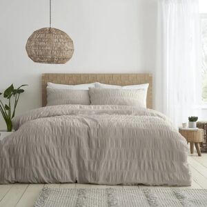 Catherine Lansfield Seersucker Duvet Set Natural - Duvet Set Catherine Lansfield Seersucker Duvet Set Natural - Duvet Set