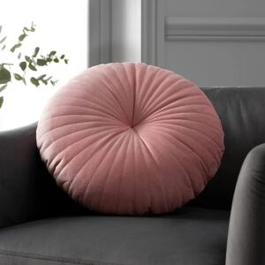 Catherine Lansfield Pink Velvet Round Cushion - Cushion Catherine Lansfield Pink Velvet Round Cushion - Cushion