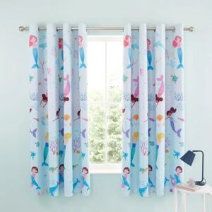 Catherine Lansfield Mermaid Eyelet Curtains - Eyelet Curtains Catherine Lansfield Mermaid Eyelet Curtains - Eyelet Curtains