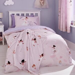 Catherine Lansfield Dancing Fairies Pink Blanket - Blanket Throw Catherine Lansfield Dancing Fairies Pink Blanket - Blanket Throw