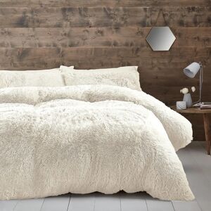 Catherine Lansfield Super King Cream Faux Fur Duvet Cover Bedding Set Catherine Lansfield Super King Cream Faux Fur Duvet Cover Bedding Set