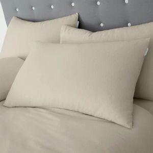 Catherine Lansfield Cream Brushed Cotton Pillowcase Set - Standard Pillow Cases Catherine Lansfield Cream Brushed Cotton Pillowcase Set - Standard Pillow Cases