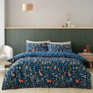 Catherine Lansfield Enchanted Twilight Animals Navy Duvet Cover Set - Duvet Cover Set Catherine Lansfield Enchanted Twilight Animals Navy Duvet Cover Set - Duvet Cover Set