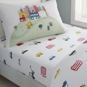 Bianca Transport White Cotton Fitted Sheet - Bed Linen Bianca Transport White Cotton Fitted Sheet - Bed Linen