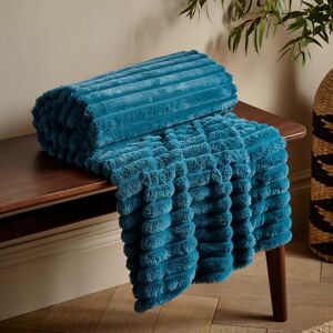 Catherine Lansfield Teal Ribbed Blanket - Blanket Catherine Lansfield Teal Ribbed Blanket - Blanket