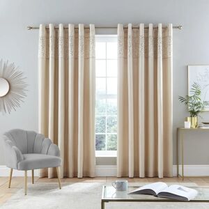 Catherine Lansfield Glitzy Natural Curtains - Curtains Catherine Lansfield Glitzy Natural Curtains - Curtains