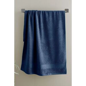 Catherine Lansfield Navy Blue Cotton Bath Sheet - Bath Sheet Catherine Lansfield Navy Blue Cotton Bath Sheet - Bath Sheet