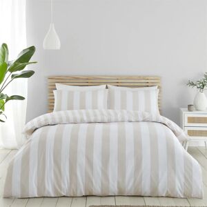 Catherine Lansfield Cove Stripe Duvet Cover Bedding Set Natural - Bedding Set Catherine Lansfield Cove Stripe Duvet Cover Bedding Set Natural - Bedding Set