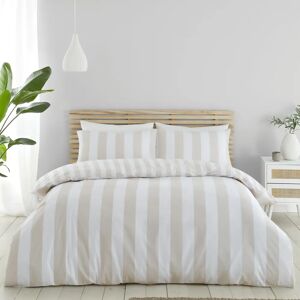 Catherine Lansfield Cove Stripe Duvet Cover Bedding Set Natural - Bedding Set Catherine Lansfield Cove Stripe Duvet Cover Bedding Set Natural - Bedding Set