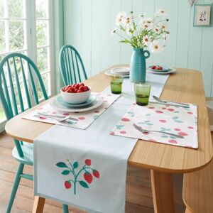Catherine Lansfield Strawberry Garden Cotton Table Runner - Table Type Catherine Lansfield Strawberry Garden Cotton Table Runner - Table Type