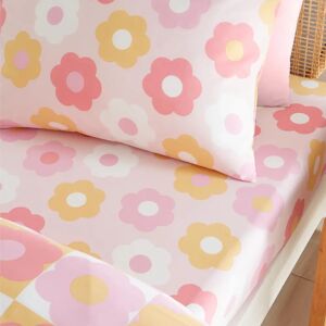 Catherine Lansfield Retro Daisy Pink Bed Linen - Bed Linen Catherine Lansfield Retro Daisy Pink Bed Linen - Bed Linen