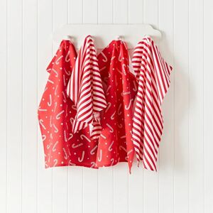 Catherine Lansfield Christmas Candy Cane Four Tea Towels - Christmas Catherine Lansfield Christmas Candy Cane Four Tea Towels - Christmas