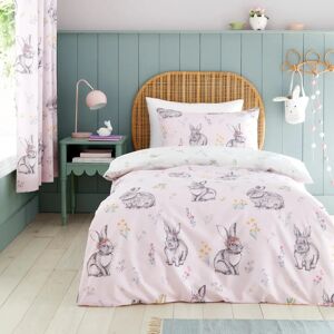 Catherine Lansfield Bunny Tails Ditsy Flower Duvet Cover Bedding Set Pink White - Bedding Set Catherine Lansfield Bunny Tails Ditsy Flower Duvet Cover Bedding Set Pink White - Bedding Set