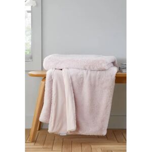 Catherine Lansfield Glamour Faux Fur 130cm x 170cm Throw Blush Catherine Lansfield Glamour Faux Fur 130cm x 170cm Throw Blush