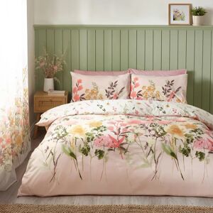 Catherine Lansfield Pink Reversible Duvet Cover Set Catherine Lansfield Pink Reversible Duvet Cover Set