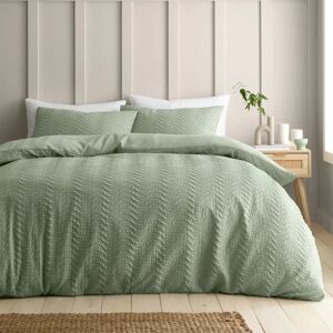 Catherine Lansfield Heatset Wave Duvet Cover Bedding Set - Double Catherine Lansfield Heatset Wave Duvet Cover Bedding Set - Double