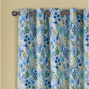 Catherine Lansfield Tilly Floral Reversible Curtains - 66'' x 90'' Blue Catherine Lansfield Tilly Floral Reversible Curtains - 66'' x 90'' Blue