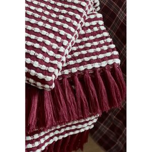 Catherine Lansfield Stab Stitch Plum Blanket Throw - Blanket Throw Catherine Lansfield Stab Stitch Plum Blanket Throw - Blanket Throw