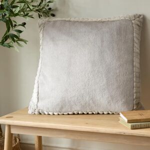 Catherine Lansfield Velvet Faux Fur 55cm x 55cm Filled Cushion Natural - Cushion Catherine Lansfield Velvet Faux Fur 55cm x 55cm Filled Cushion Natural - Cushion