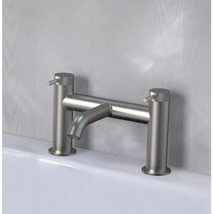 Homebase - Knurled Deck Mounted Bath Filler Tap - Brushed Nickel - Bath Filler Tap Homebase - Knurled Deck Mounted Bath Filler Tap - Brushed Nickel - Bath Filler Tap