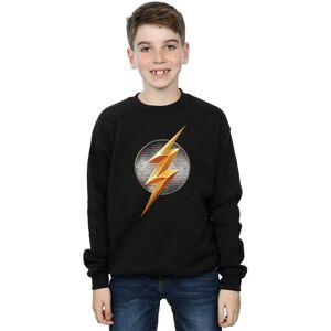 DC Comics Boys Justice League Movie Flash Emblem Sweatshirt - Black DC Comics Boys Justice League Movie Flash Emblem Sweatshirt - Black