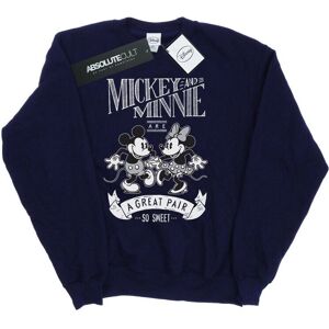 Disney Mickey Minnie Mouse Sweatshirt - Navy Blue - Heavy Cotton Disney Mickey Minnie Mouse Sweatshirt - Navy Blue - Heavy Cotton