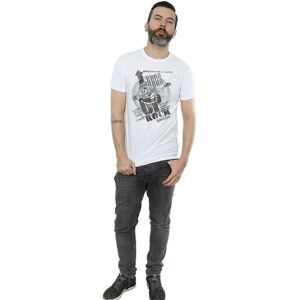 Absolute Cult Bugs Bunny Looney Tunes Biały T-shirt - Mężczyzna Slim Fit Absolute Cult Bugs Bunny Looney Tunes Biały T-shirt - Mężczyzna Slim Fit