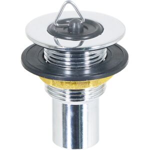 SPARES2GO - Chrome Brass - 3/4in - 20mm - Sink waste plug SPARES2GO - Chrome Brass - 3/4in - 20mm - Sink waste plug