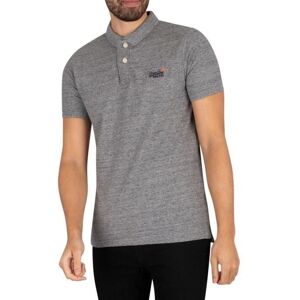 Superdry M1110031A Grey Organic Cotton Classic Polo Shirt Superdry M1110031A Grey Organic Cotton Classic Polo Shirt
