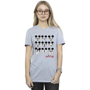 Disney Mickey Mouse Many Faces Boyfriend T-Shirt Sport Grey - T-Shirt Disney Mickey Mouse Many Faces Boyfriend T-Shirt Sport Grey - T-Shirt