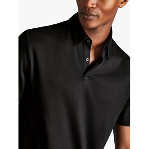 Charles Tyrwhitt Black Cotton Polo - Men’s Smart Jersey Short Sleeve Charles Tyrwhitt Black Cotton Polo - Men’s Smart Jersey Short Sleeve