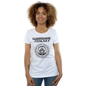 Marvel Guardians Of The Galaxy Distressed Seal T-Shirt - White - Slim Fit Marvel Guardians Of The Galaxy Distressed Seal T-Shirt - White - Slim Fit