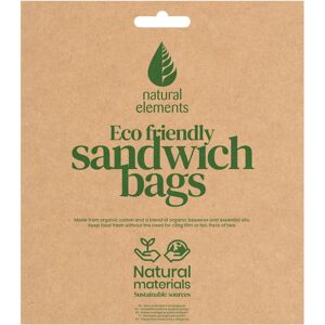 Natural Elements Eco-Friendly Set of Two Beeswax Sandwich Bags - Unisex Natural Elements Eco-Friendly Set of Two Beeswax Sandwich Bags - Unisex