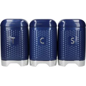 Lovello Midnight Navy Textured Canisters - Kitchen Storage Set Lovello Midnight Navy Textured Canisters - Kitchen Storage Set