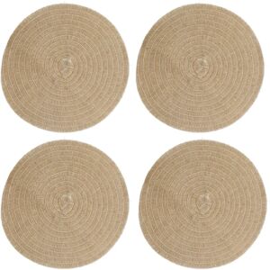Creative Tops Natural Hessian Round Table Mats - Table Mats Creative Tops Natural Hessian Round Table Mats - Table Mats