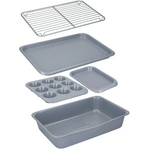 Masterclass Smart Ceramic 5-Piece Bakeware Set - Space Saving, Non-Stick, Dark Grey Masterclass Smart Ceramic 5-Piece Bakeware Set - Space Saving, Non-Stick, Dark Grey