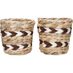 Jardinières en jacinthe d'eau KitchenCraft - Ensemble de 2 - Beige, Rayé - Publicité Jardinières en jacinthe d'eau KitchenCraft - Ensemble de 2 - Beige, Rayé - Publicité